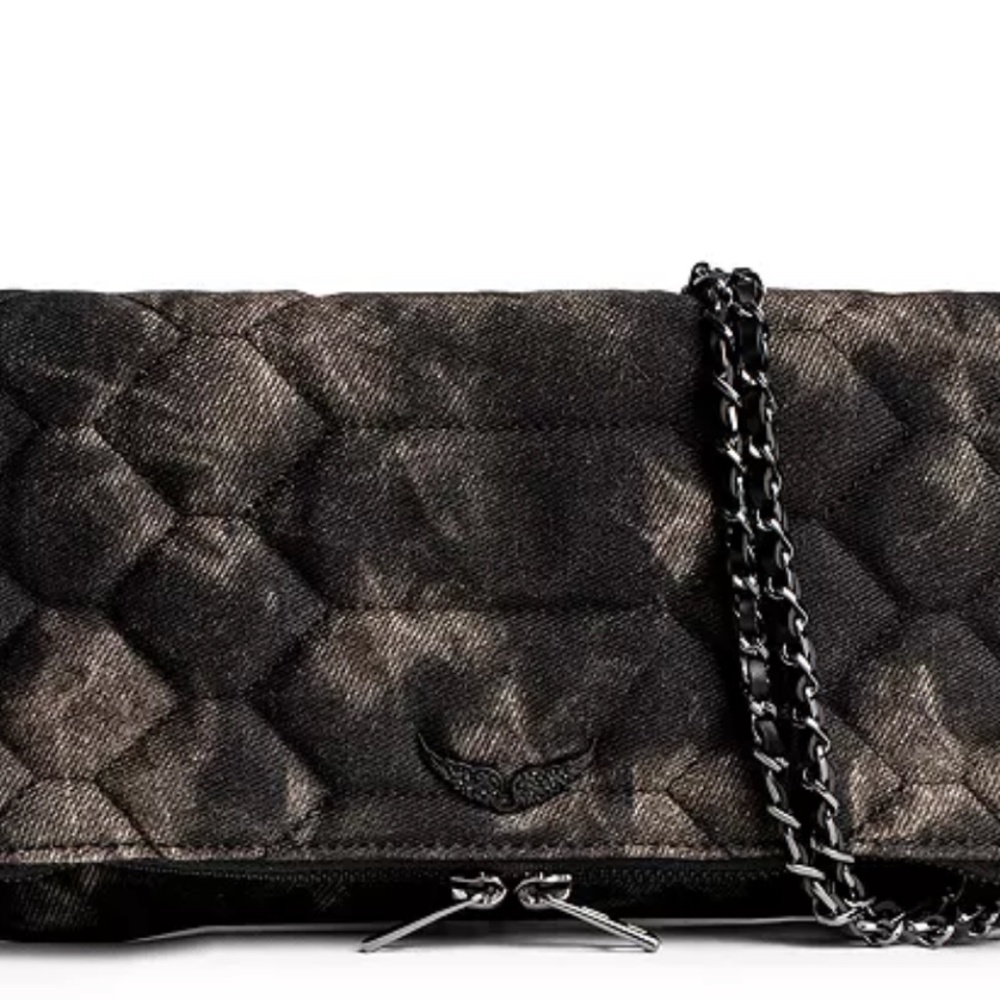 Zadig & Voltaire Rock Acid Bleached Shoulder Bag XL, New with Tags